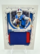 2025 Panini National Treasures Josh Allen Framed Fabric 3-Color Patch 11/49