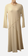 M&S Womens Jersey Textured Midaxi Relaxed Skater Dress size 18 Tall Ecru