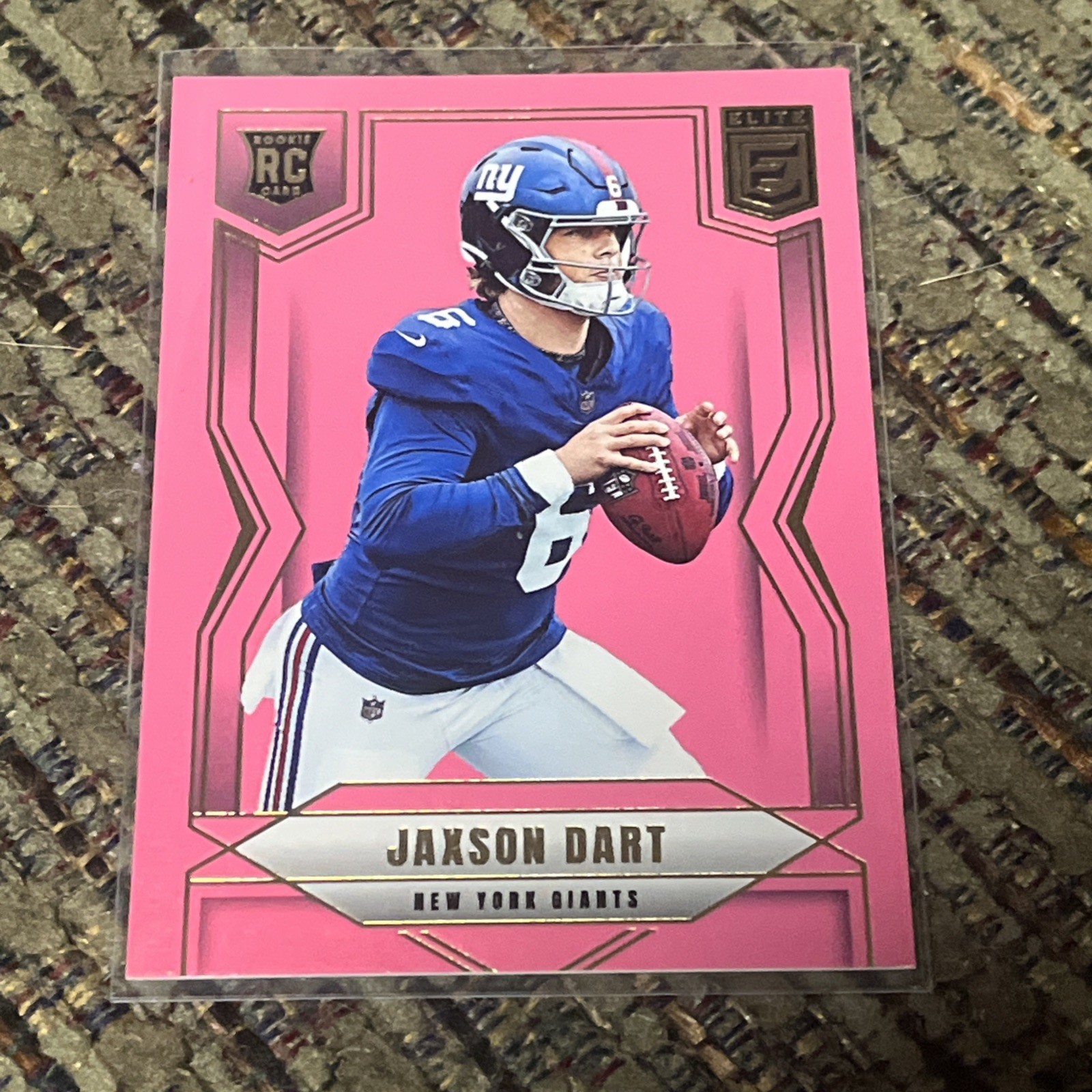 2025 Panini Donruss Elite - Jaxson Dart Rookie Pink Parallel - Giants RC QB #103