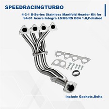 Stainless Manifold Header Kit For 94-01 Acura Integra Lsgsrs Dc4 1.8l 4-2-1