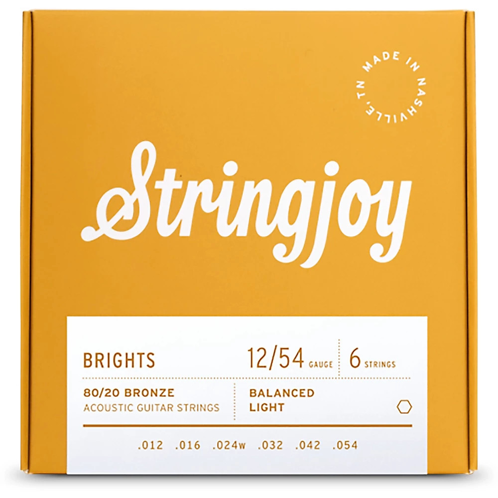 Струны для акустической гитары Stringjoy Brights 8020 Bronze 12 - 54 3190₽