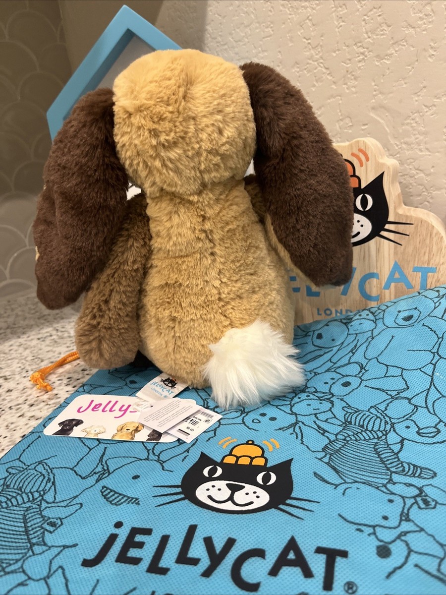 Original Bashful Patchwork Brown Bunny Jellycat Rare BAS3PWB for