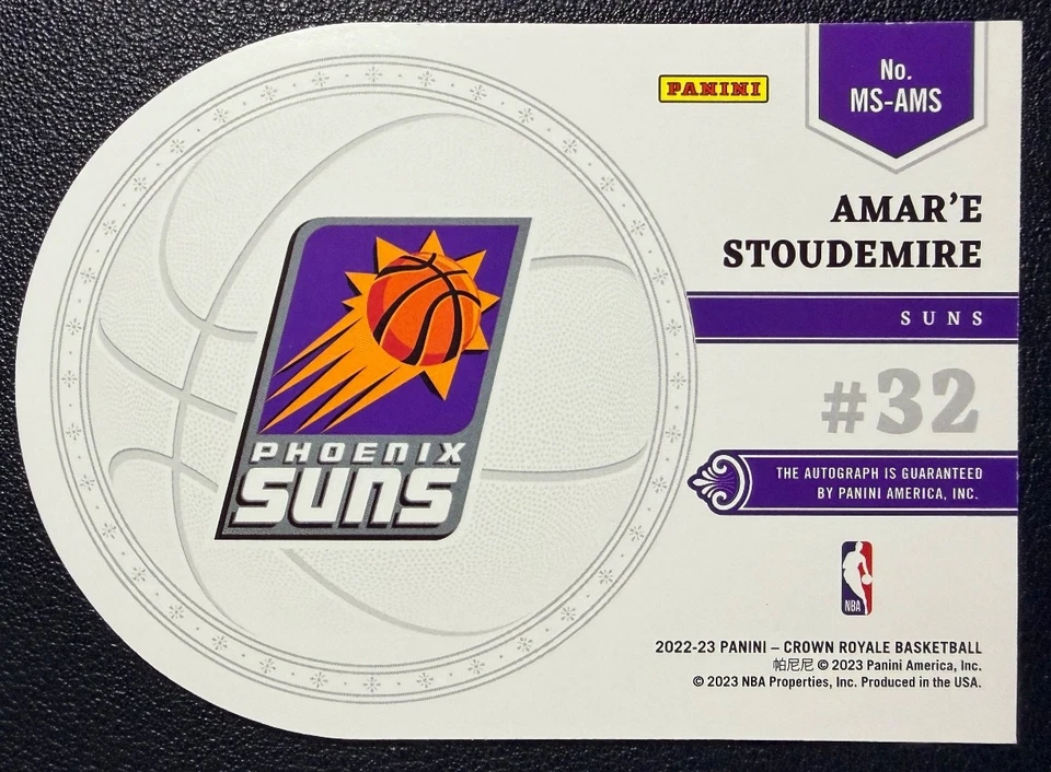 AMAR'E STOUDEMIRE 2023-24 Panini Crown Royale Majestic Signatures Auto 06/49 Foto 2 de 2