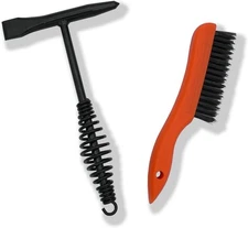 Welding Chipping Hammer with Coil Spring Handle,10.5",Cone and Vertical Chisel/