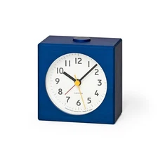 Lemnos Alarm Clock Analog Farbe Natural Wood Grain Blue PA25-01 BL NEW