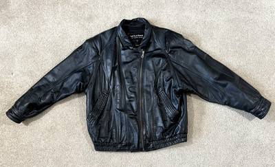 Wilsons Leather Trucker Bomber Motorcycle Jacket Men's Medium Thinsulate