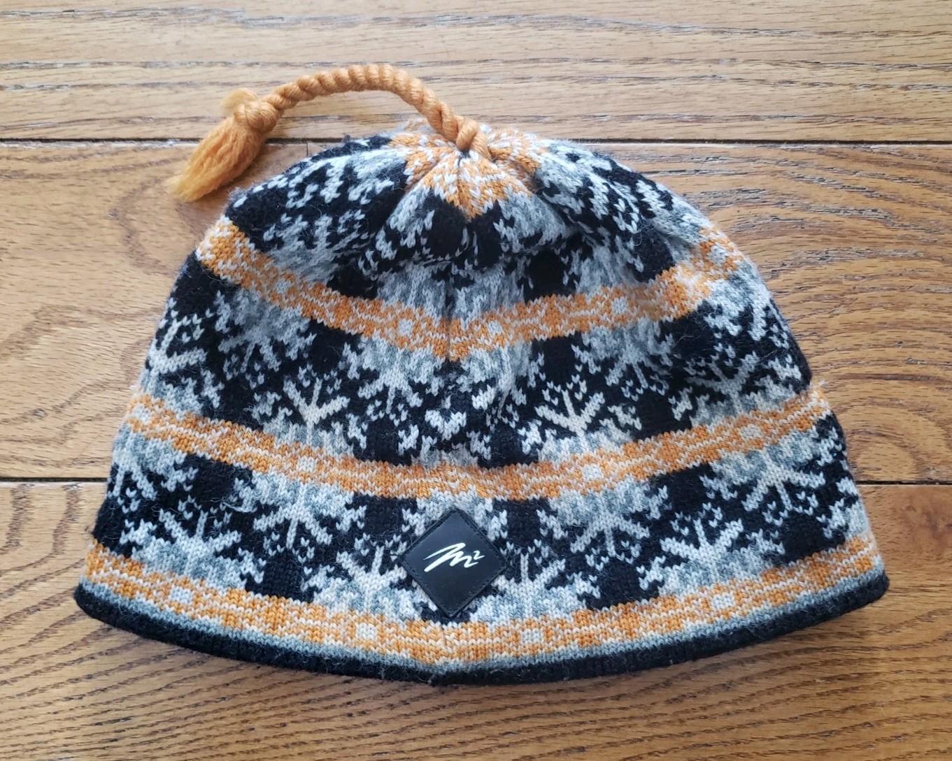 Vintage Merkley Headgear Beanie Hat Virgin Wool Fair Isle Made Canada Nordic
