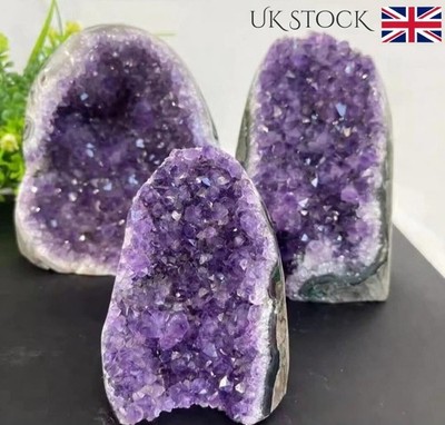 Natürliche Kristall Amethyst Geode 400 g & 1-1,2 kg lila Quarz Cluster UK LAGER