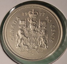 1977 Canada Fifty Cents - Proof Like (PL) Uncirculated INV#D-315  🇨🇦