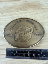 Vintage Bechtel Belt Buckle Centennial 1898-1998 Building A Century Richland WA