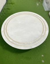 Mesa de centro de cuarzo blanco de lujo | Mesa de comedor de piedra natural | Muebles modernos