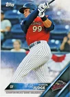 AARON JUDGE - 2016 TOPPS PRO DEBUT ROOKIE CARD - CARD # 184. NY YANKEES. MINT