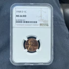 1958-D 1C NGC MS 66 RD Lincoln Wheat Cent [089]