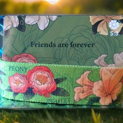 ZOX ''Friends are forever'' Strap W/ Card-Silver (SZ Medium)  