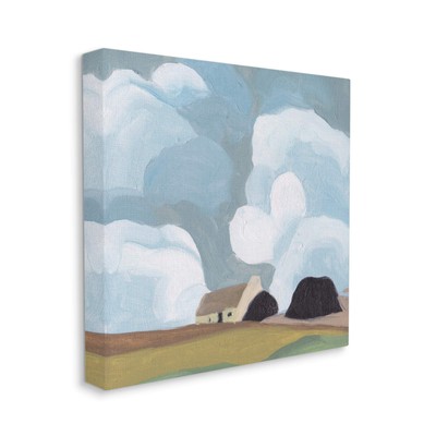 Cloudy Sky Country Cottage Landscape Soft Meadow, Designed by Melissa Canvas ...
