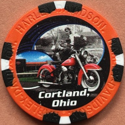 Harley Davidson Wide Print Poker Chip from Warren HD in Cortland, Ohio