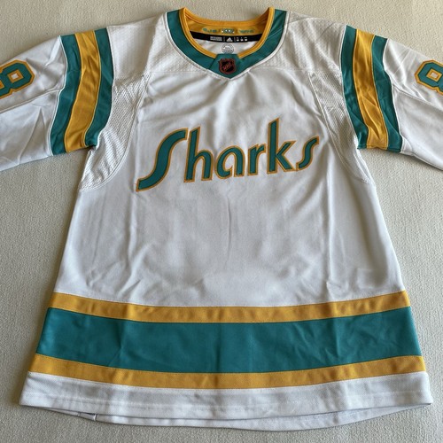 Adidas San Jose Sharks Brent Burns Men Size 50 Reverse Retro Authentic Jersey - Picture 2 of 11
