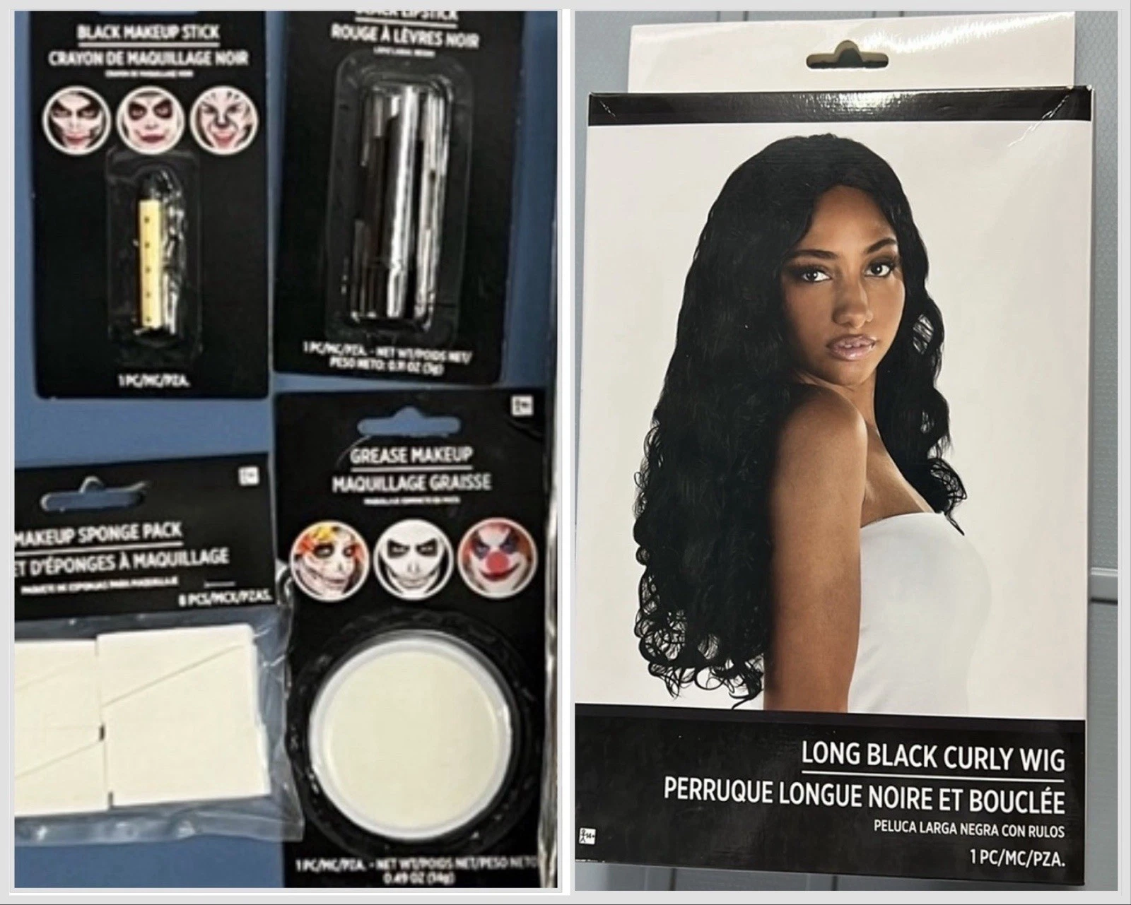 Goth Girl Wig And Make Up Kit