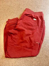 Womens figs scrub pants jogger xxl petite maroon