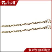 Findmall 2pcs 38x35 G70 Tow Trailer Safety Chain With Clevis Slip Hook 24000lb