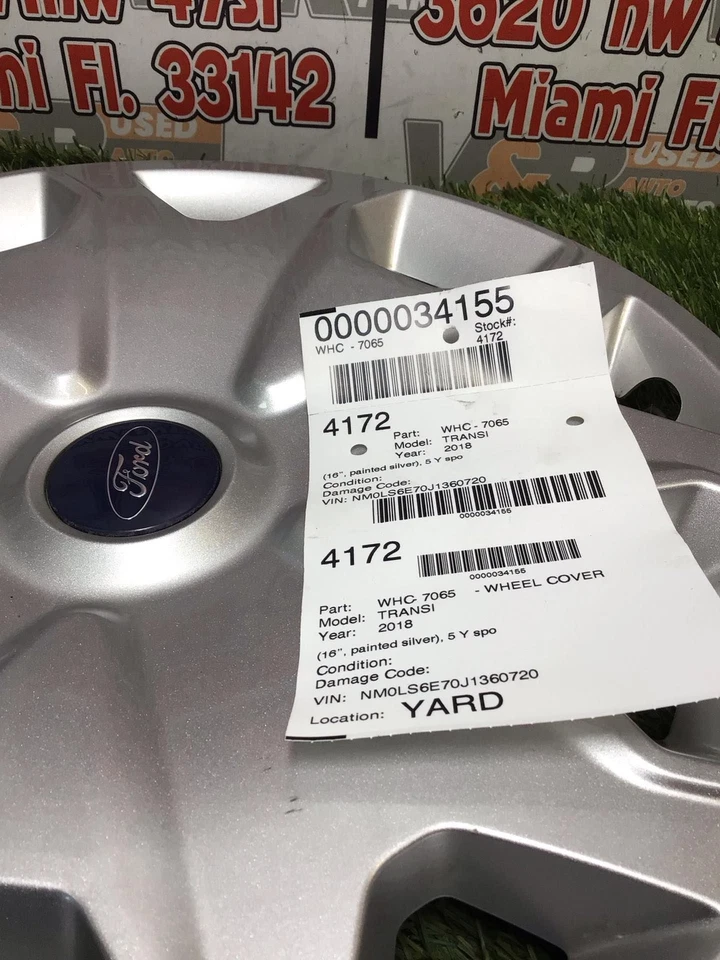 ✅ Cubierta de rueda Transit Connect 2018 16" plateada Pn:DT1Z-1130-B OEM Foto 3 de 3