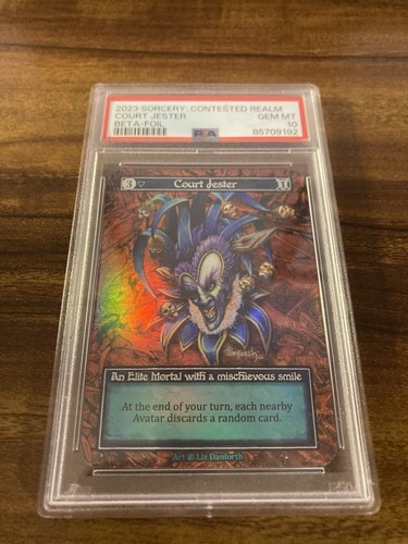 ⚔️COURT JESTER - Beta ELITE FOIL ⚔️ Sorcery: Contested Realm PSA 10 GEM MINT - Picture 5 of 10