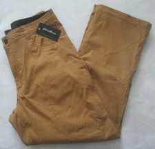NWT $90 Mens EDDIE BAUER Tech CARGO PANTS Fleece LINED Water REPEL Stretch UPF50