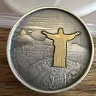LUCKY RIPS 2 GRAM GOLD & 3OZ SILVER ANTIQUED COIN "BRAZIL"