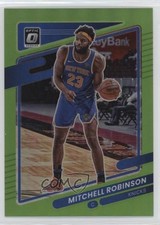 2021-22 Panini Donruss Optic Lime Green Prizm 2/149 Mitchell Robinson #64 pj5