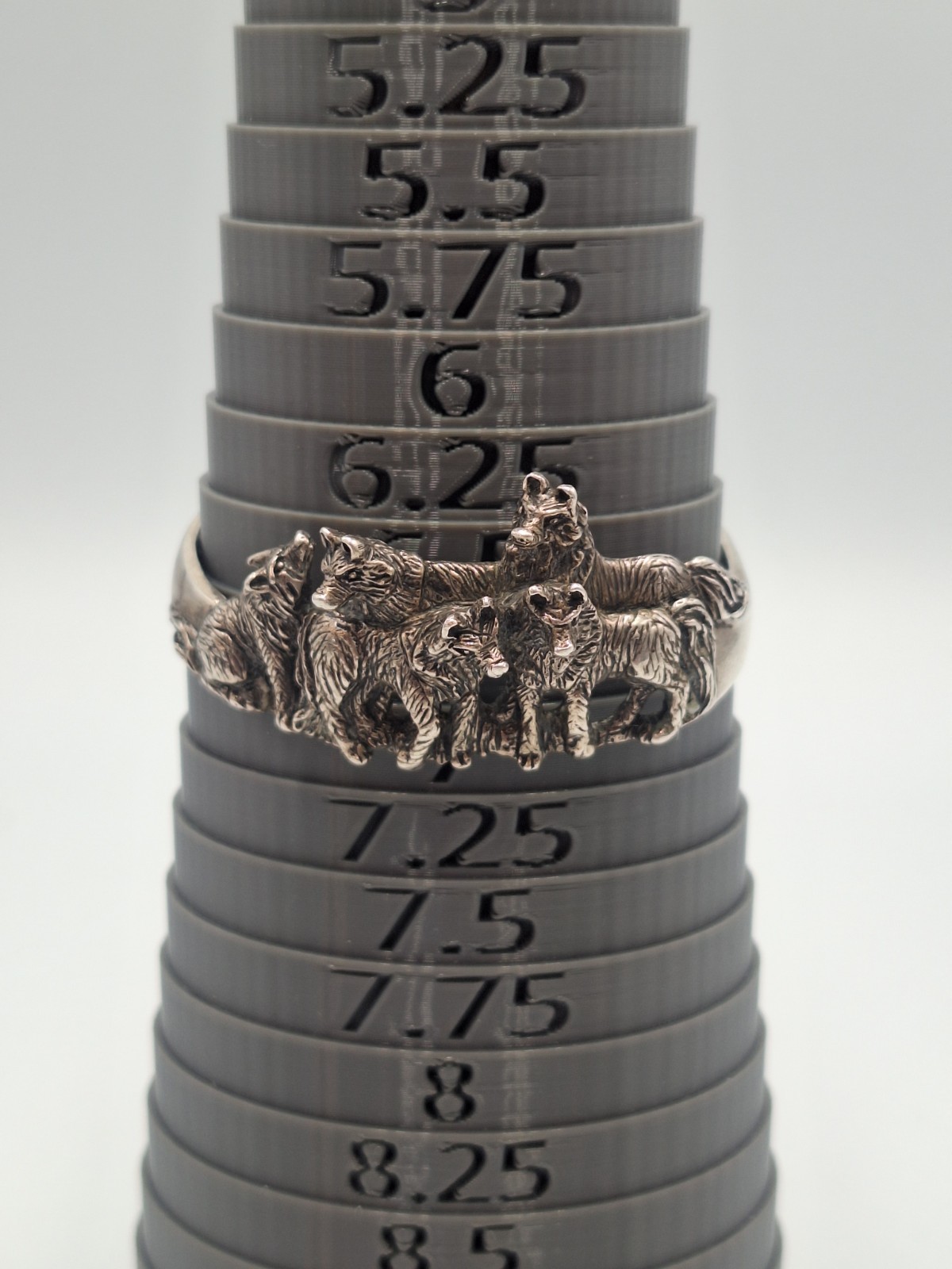 Ted Ott Sterling Silver Wolfpack Cuff Bracelet Vi… - image 7