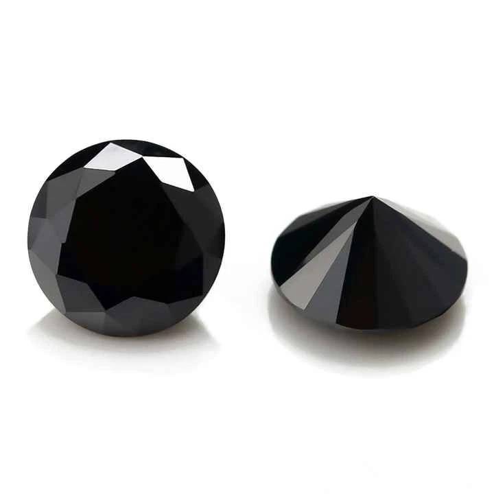 AAA Loose Gemstone Synthetic Round Fine Cut Black Spinel For Assorted Jewelry - Image 2 of 4