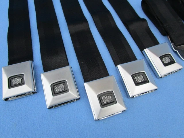 1966-68 Cadillac El Dorado, Fleetwood, Deville Deluxe Seat Belt Set/5 - Restored Foto 2 de 4