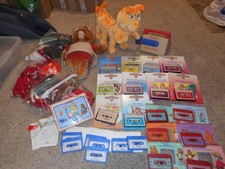 Large Vintage Teddy Ruxpin lot, Grubby, Picture Show, Answer Box, Cord books etc