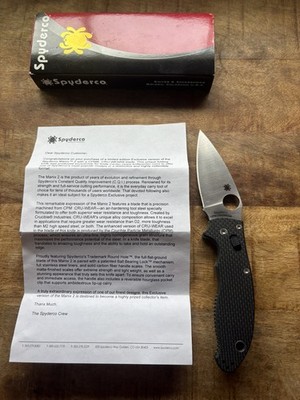 Spyderco C101CFPCW2 Manix 2 Carbon Fiber CPM Cruwear Knife Center Sprint 