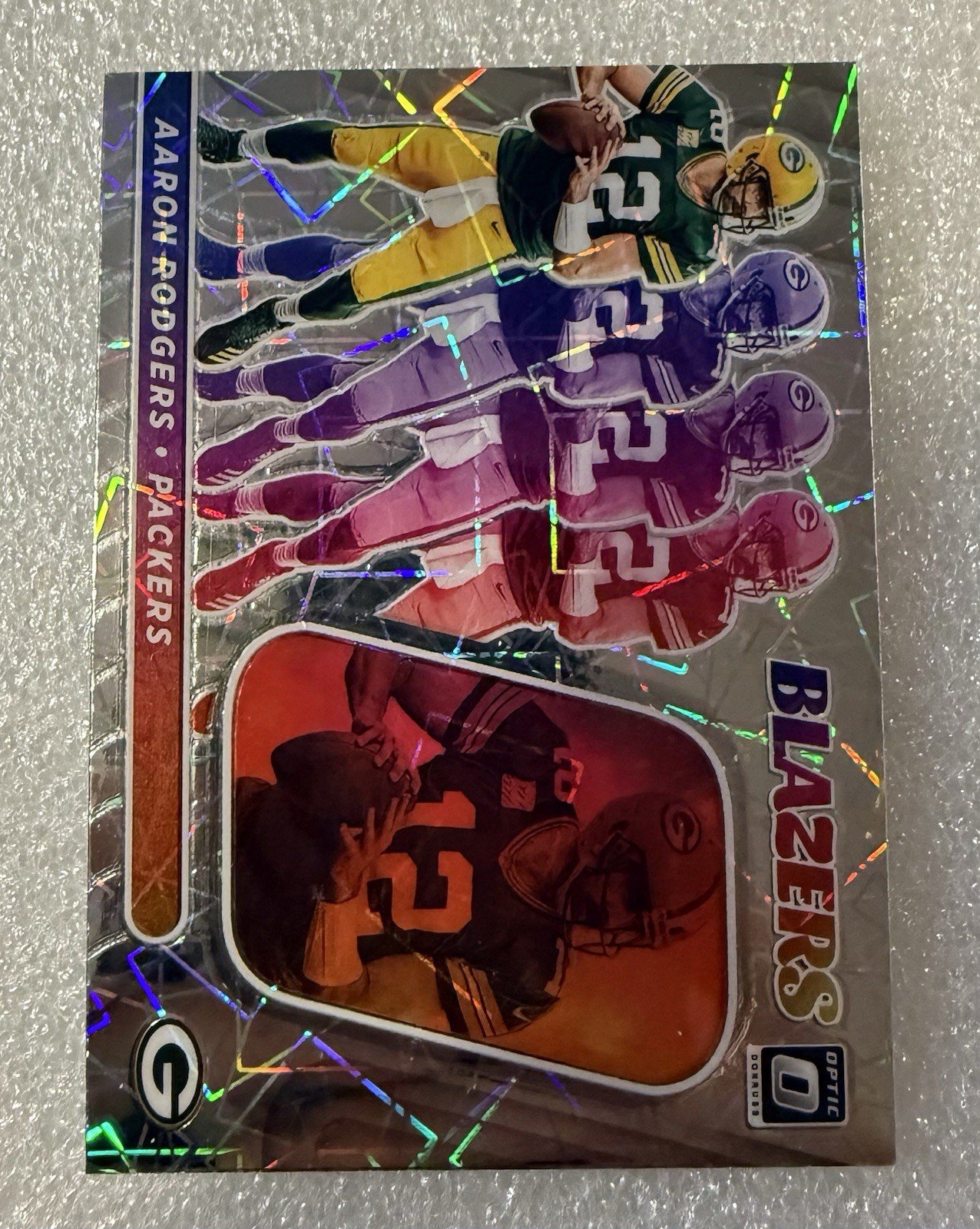 Aaron Rodgers - 2022 Donruss Optic Blazers #B-7 Case Hit SSP Insert Packers Jets