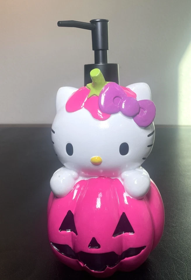 New Hello Kitty Pink Pumpkin Halloween Soap Lotion Dispenser Viral TikTok Decor - Image 2 of 4