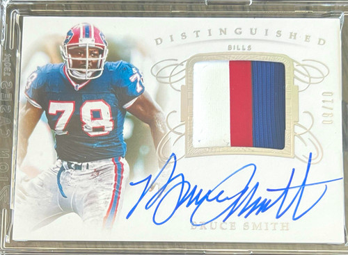 Bruce Smith #DA-BS 2019 Panini Flawless Distinguished Patch Autograph card