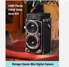 CHUZHAO Vintage Mini Digitalkamera Autofokus 12MP, 1080P FHD Video Vlogging Por