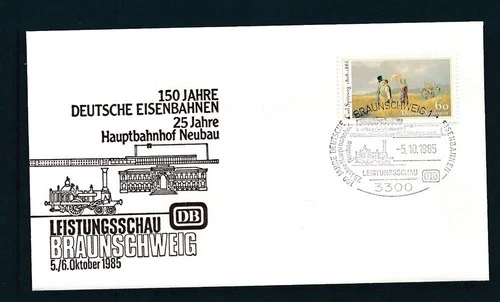 D466593 Germany Railroad Cover Trains Locomotives Braunschweig 1985