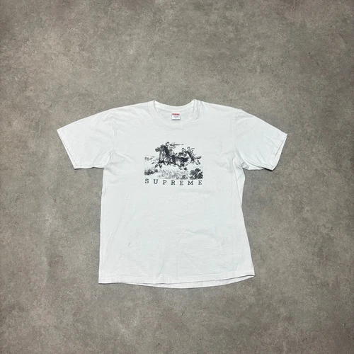 T shirt graphique blanc suprême (M)