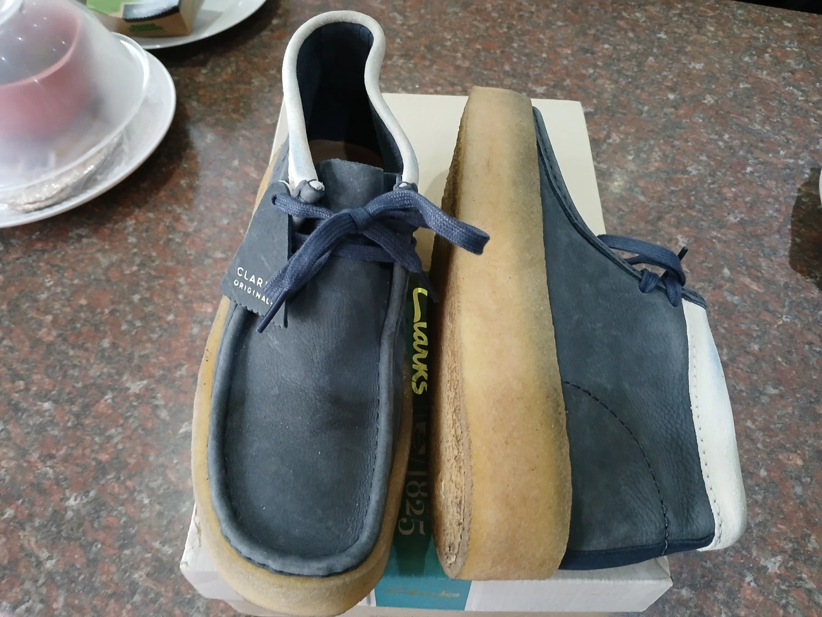 Clarks Originals Men's WALLABEE CUP - Grey / Blue Suede UK 7 / US 8 G