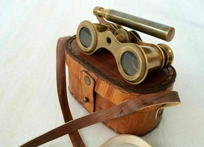 Maritime Brass Spyglass Telescope with Carry Case   Antique Collector s Gift