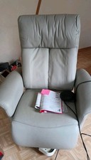 Himolla Relaxsessel mit Aufstehhilfe, Graues Leder