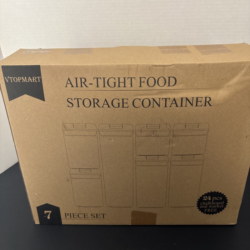 vtopmart 7 Piece Air-Tight Food Storage Containers With Easy Lock Lids