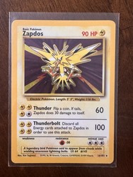 Pokémon TCG Zapdos Base Set 16/102 Holo Rare