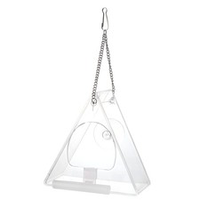 Transparent Bird Feeder Hanging Bowl for Small Birds Indoor Outdoor Use