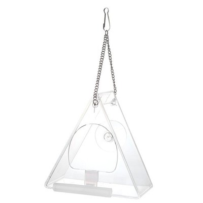 Bird Feeding Bowl for Small Birds Hanging Feeder Transparent Garden Decor