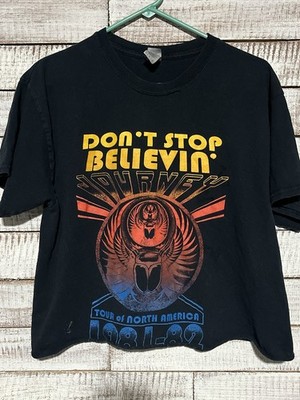 Journey Don t Stop Believin  Tour T-Shirt Men s Large Black Gildan Rock Band Tee