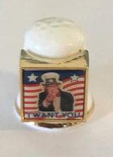 I Want You Uncle Sam Thimble Vintage Souvenir Collectible