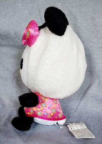 Hello Kitty Toy Plush Stuffed 2008 SANRIO Panda Hat Cheongsam Clothes 12” Tall - Picture 2 of 16